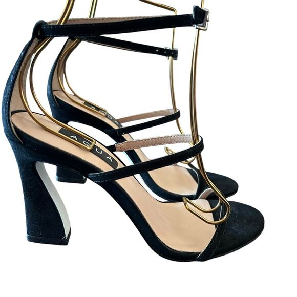 Aqua Jenni Ankle Strap Strappy Flared Heels NEW Size 7 - Picture 1 of 9